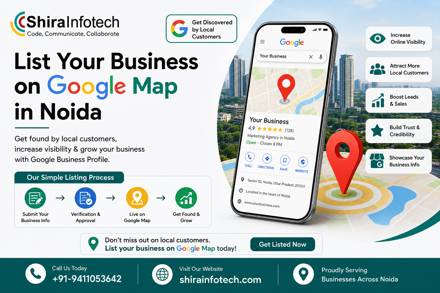 List Your Business on Google Map in Noida | Shira Infotech