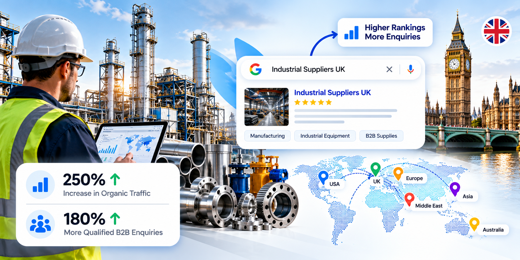 SEO for industrial suppliers, manufacturers and B2B product searches